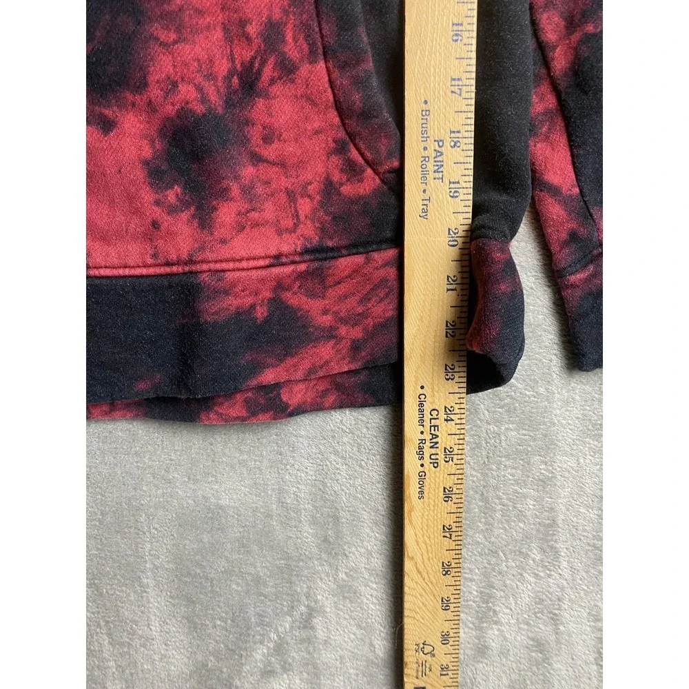 Hollister Must-Have Mens XS Red Black Tie-Dye Hoodie